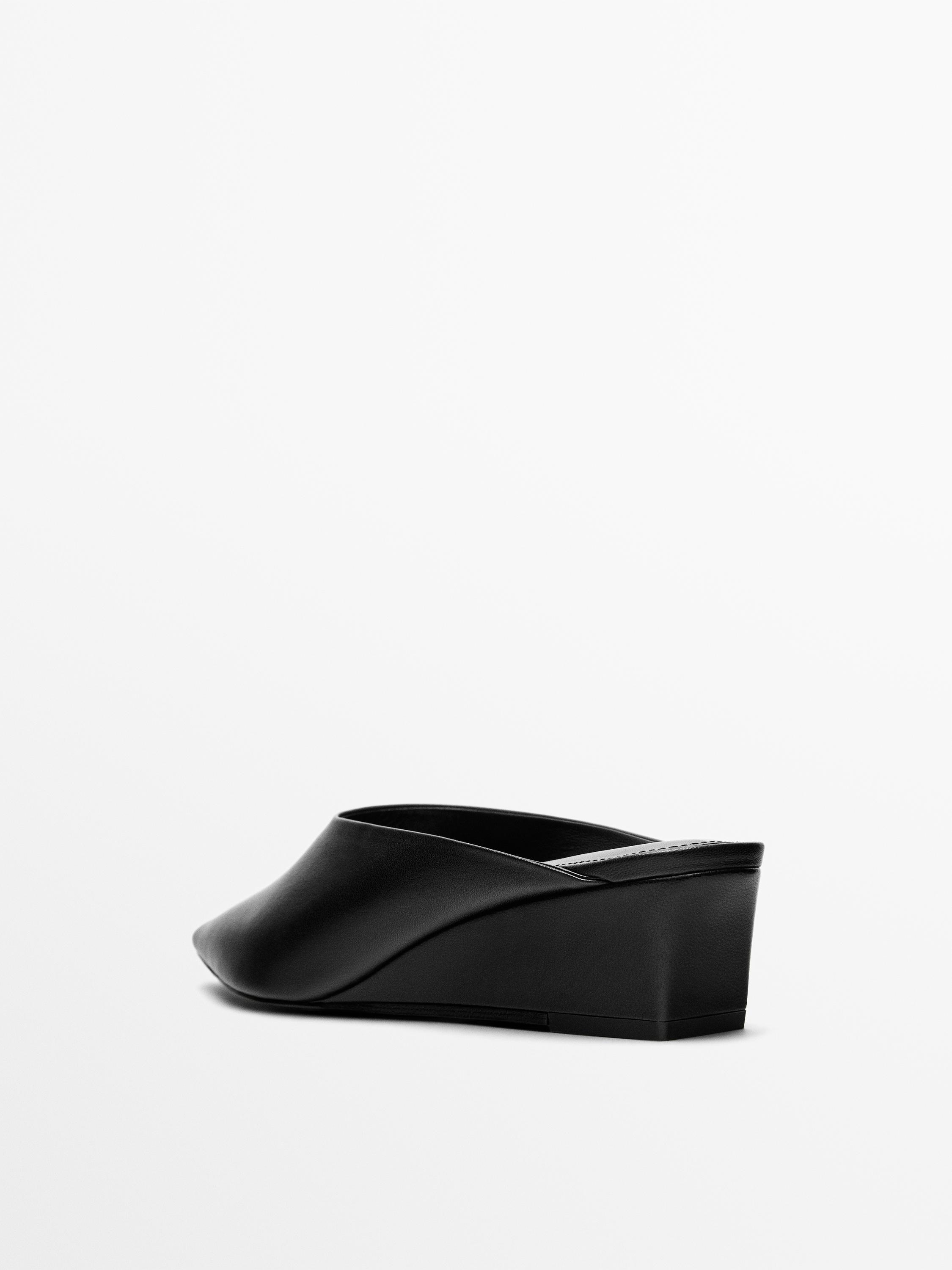 Wedge heel mules
